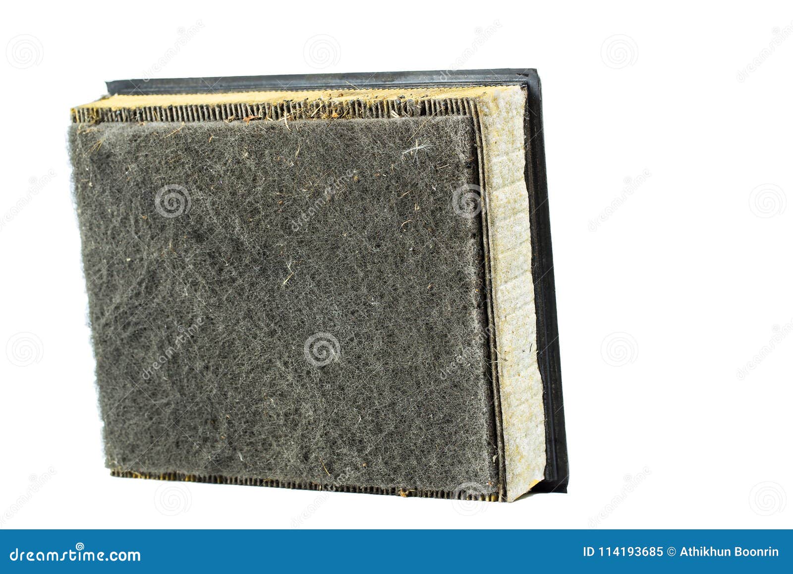 Old Filtration after Remove from Car. Dirty from Used Stock Image