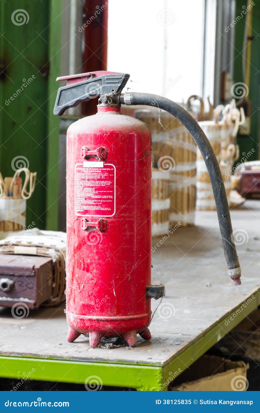 Old fire extinguisher stock image. Image of rusty, factory 38125835