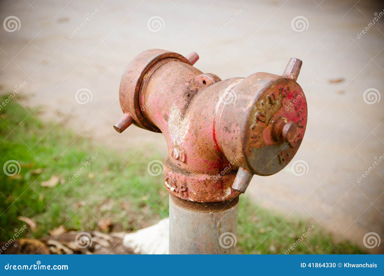 Old Fire Hose Connectors Dripping Water Stock Photo Image of city