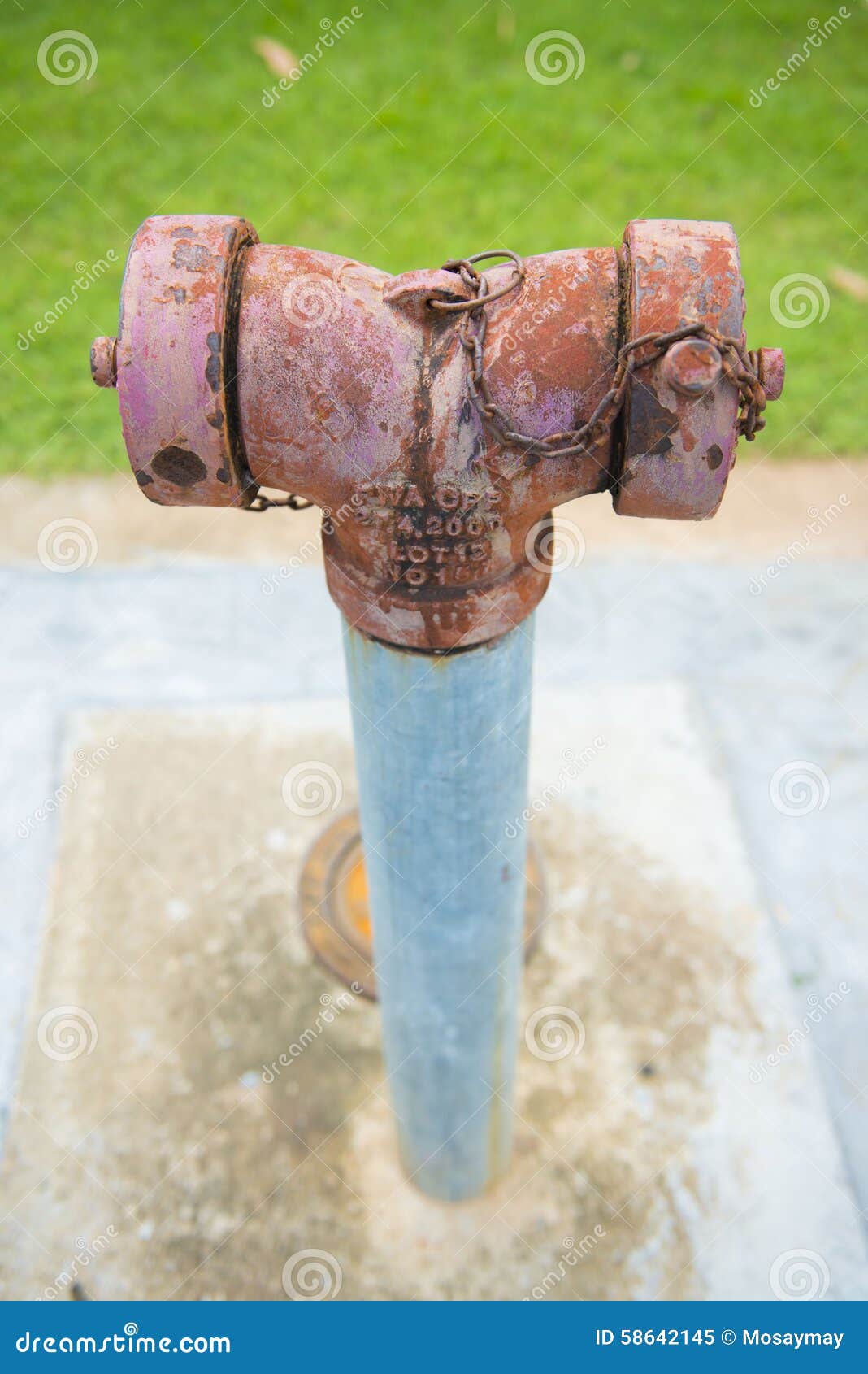 Old fire hose on floor stock image. Image of water, safety 58642145