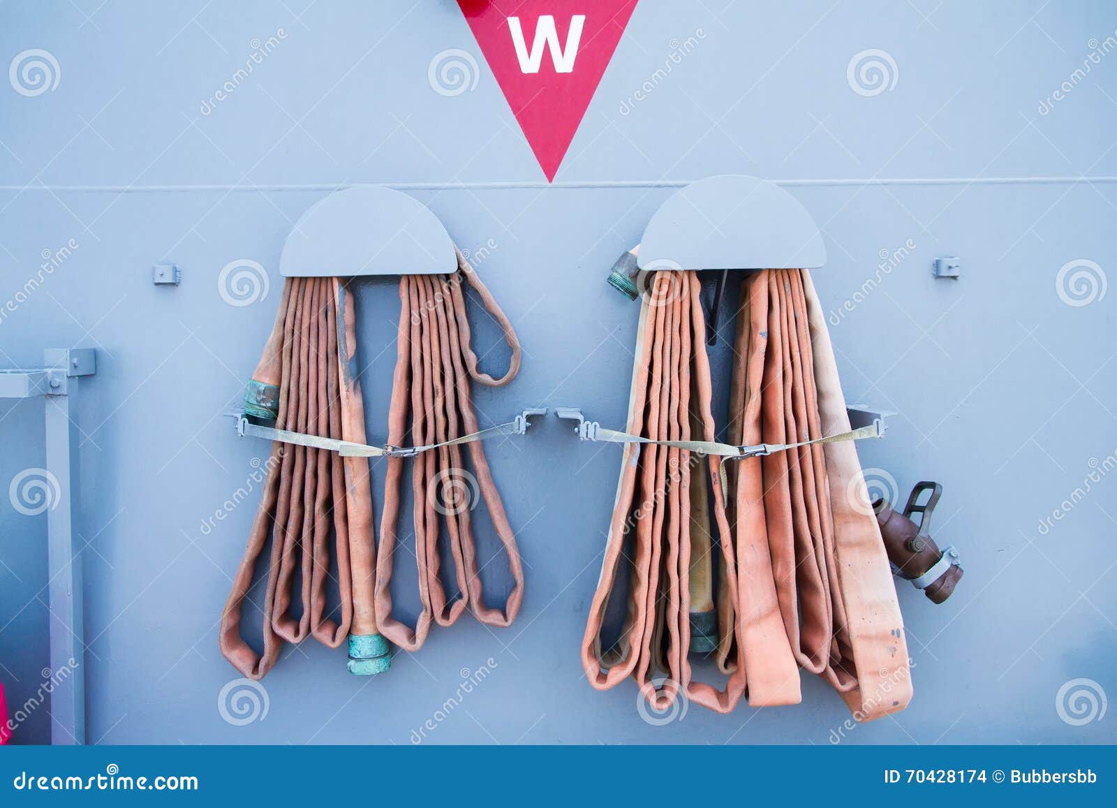The Old Fire Hose in the Reel Stock Photo Image of responder, fire