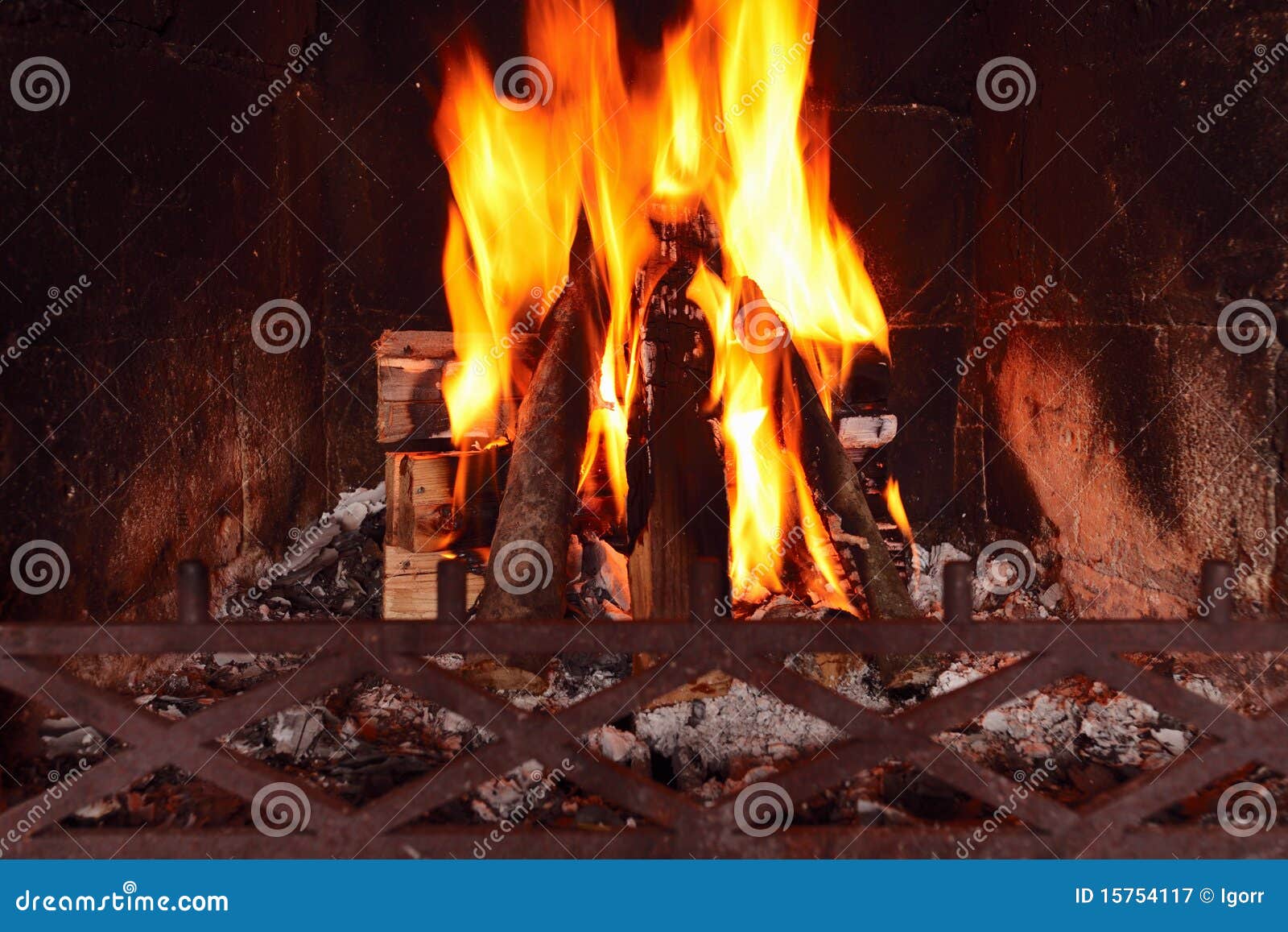 Old fireplace stock image. Image of obsolete, flame, embers 15754117