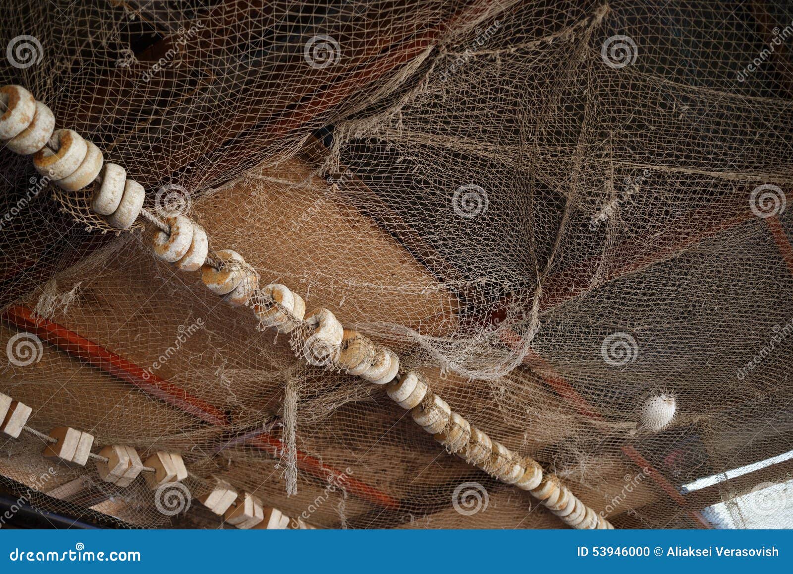 Old fishing net stock photo. Image of hobby, hanging - 53946000