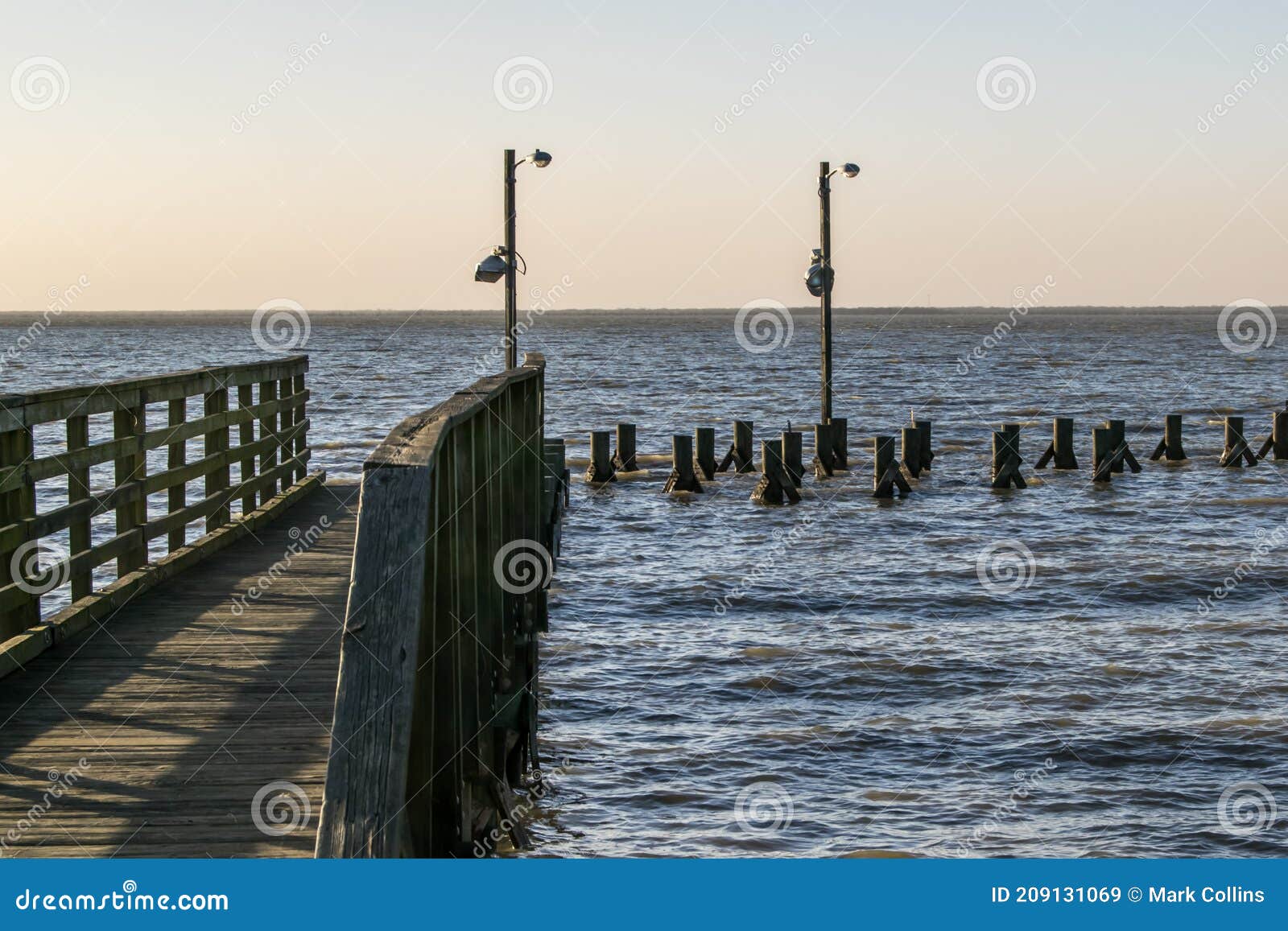 The Old Fishing Pier at Sunset Cove Stock Image - Image of cooper, sunset:  209131069