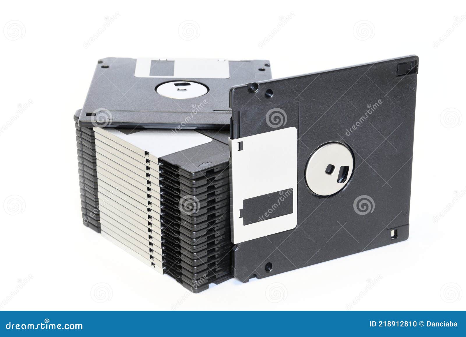 Old Floppy Diskettes Isolated on White Stock Photo Image of disc