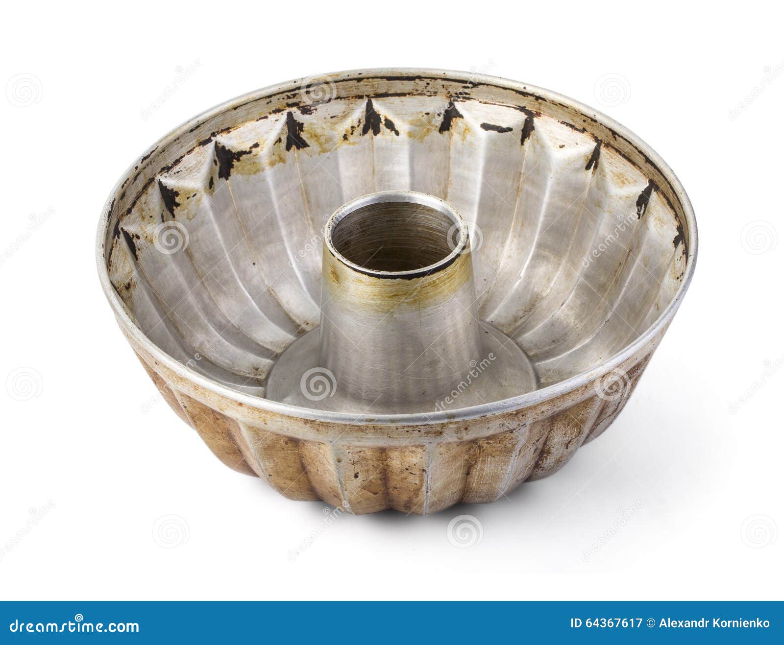 Old fluted tube baking pan stock image. Image of domestic 64367617
