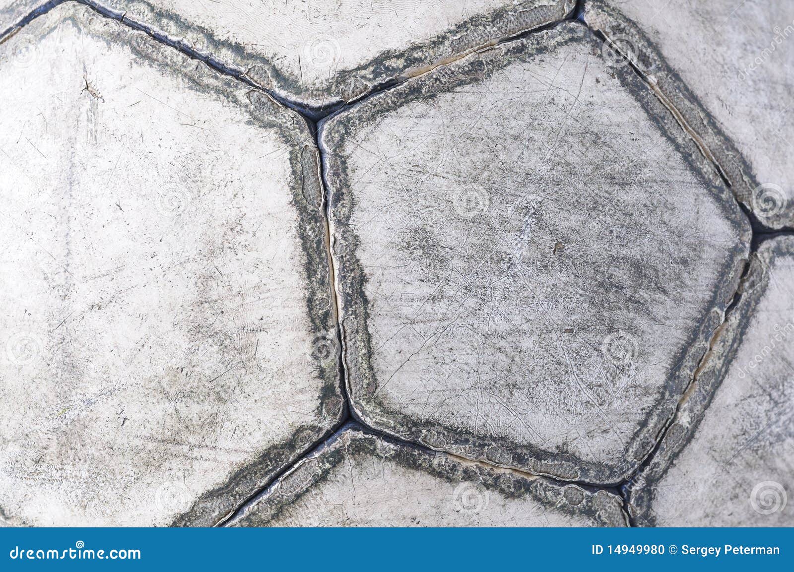 Old football ball details stock photo. Image of soccer 14949980