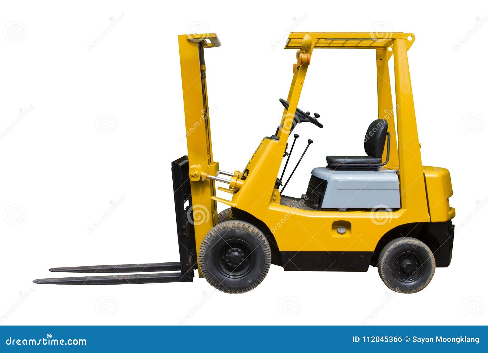 Forklift Stock Photo - Download Image Now - Stapler, White Background, Cut  Out - iStock