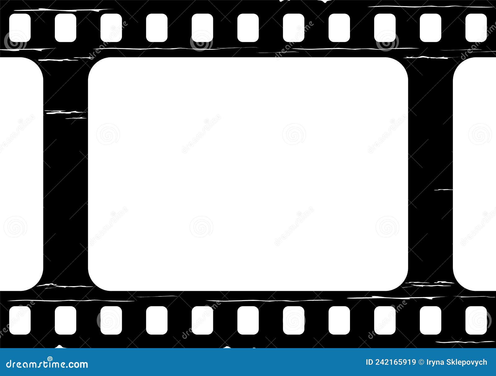 Cinematic Old Frame. Photo Reel. Vector Illustration Stock Vector -  Illustration of abstract, texture: 242165919