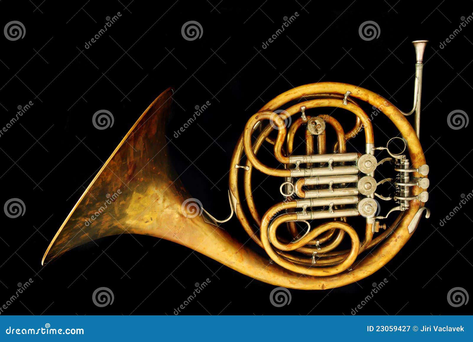 Old french horn stock image. Image of history, orchestra 23059427