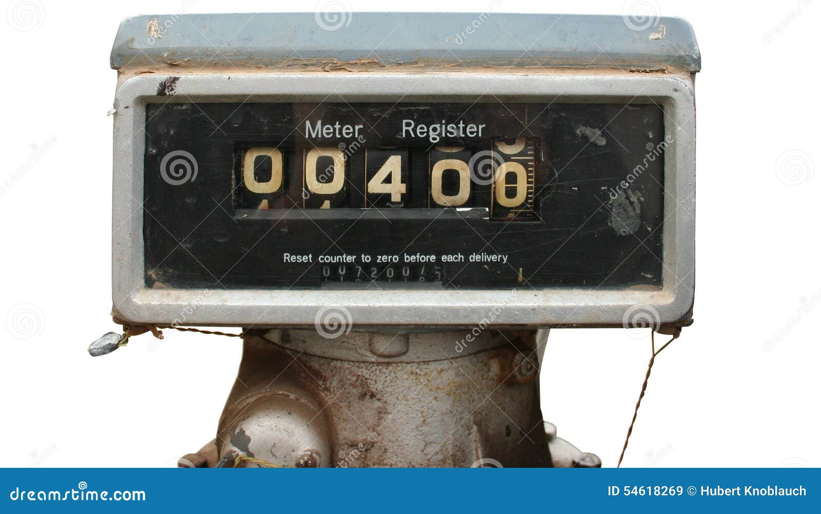 Old fuel pump meter stock image. Image of biofuel, fuel 54618269