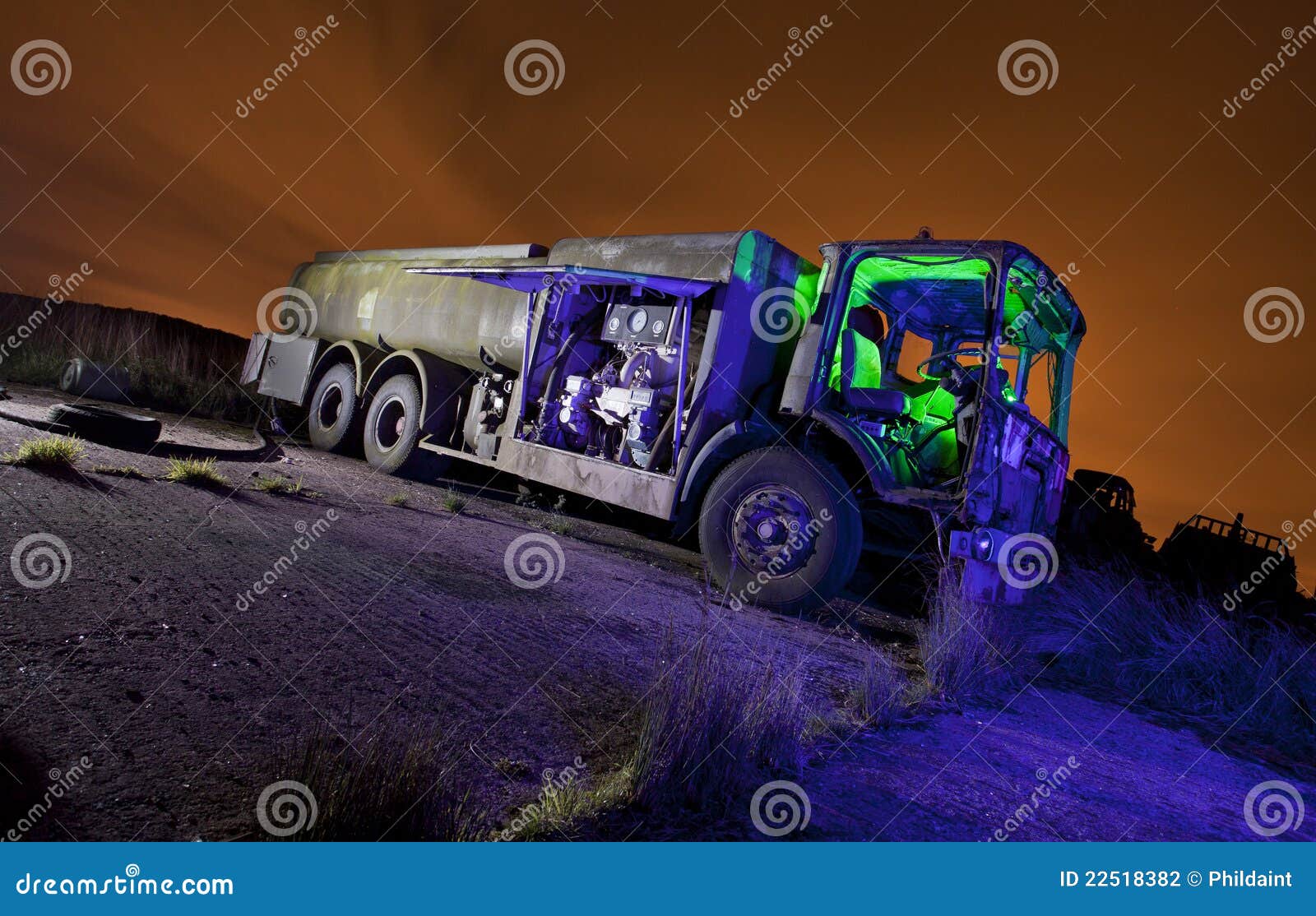 Old Fuel Truck in a Dumping Ground Stock Photo Image of rusty, digger