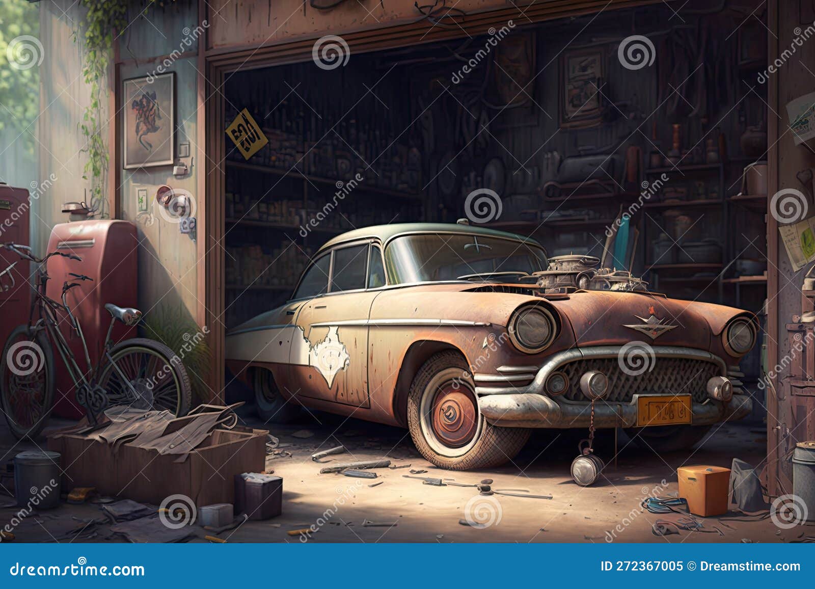 2,108 Oldtimer Car Garage Images, Stock Photos, 3D objects