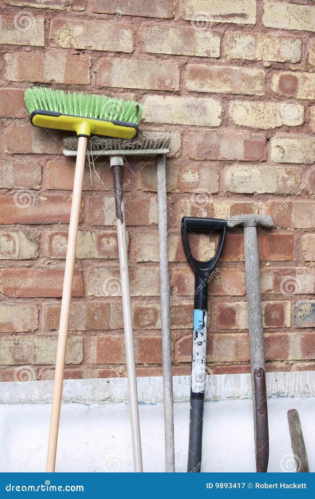 Old garden tools stock image. Image of tools, brush, wooden 9893417