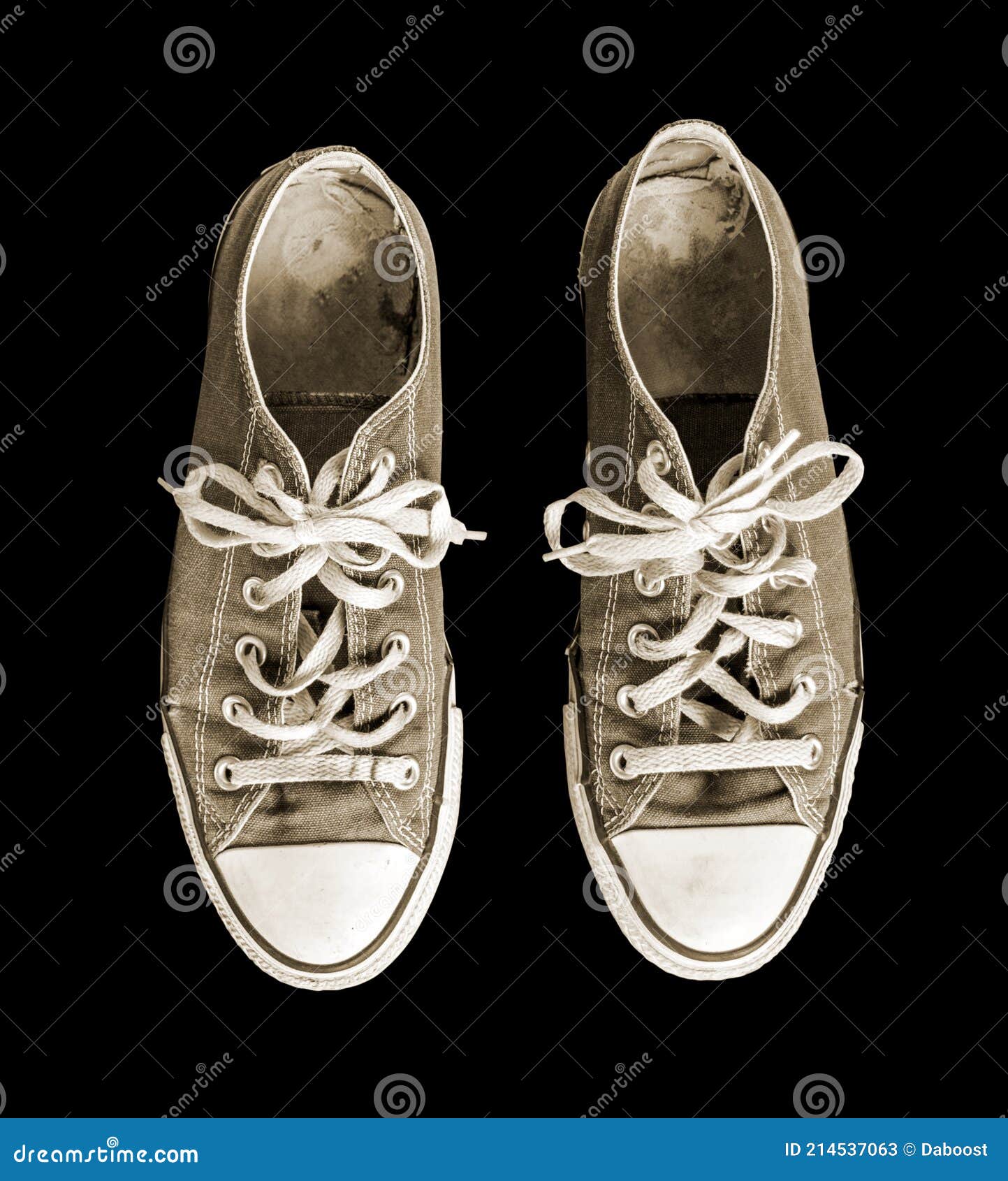 Old Sneakers Isolated on White Background Stock Image - Image of retro ...