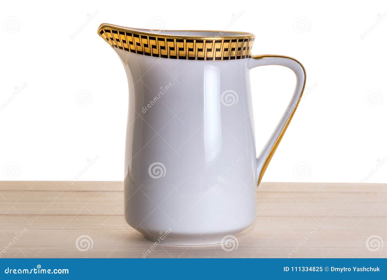 an old german empty faience mug for cream.