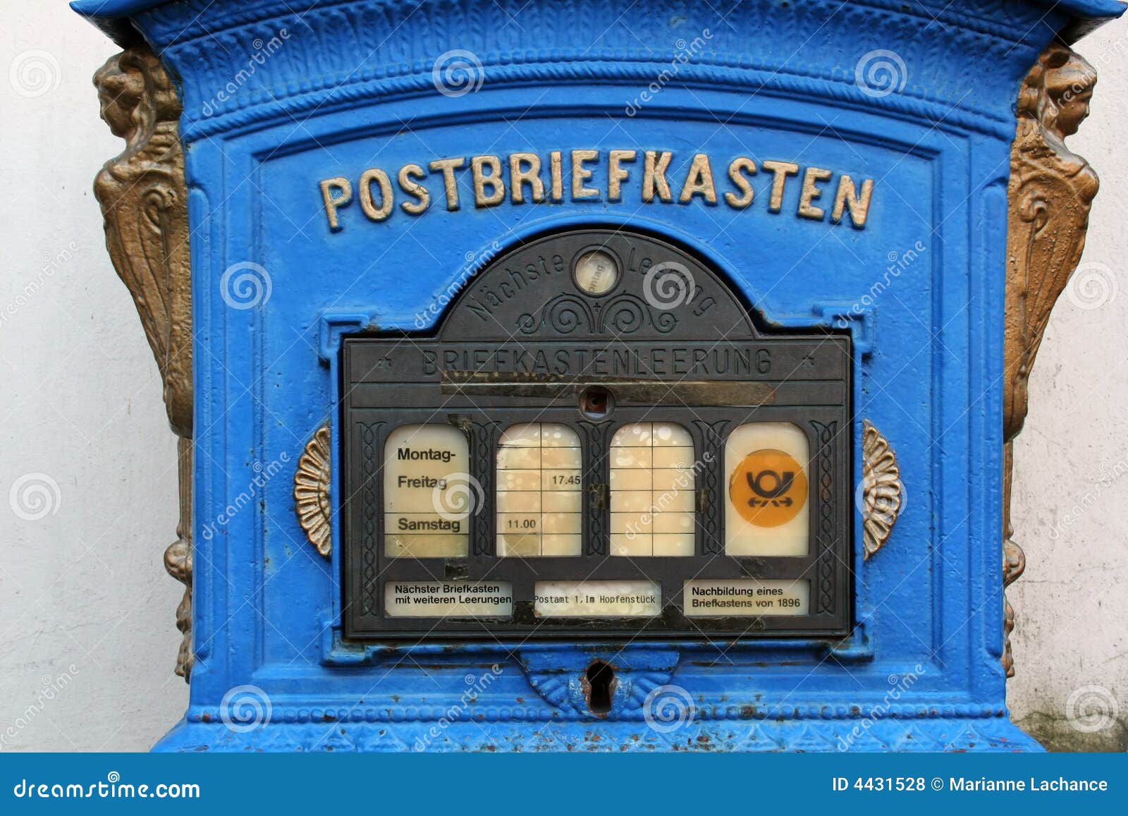 Old German Mailbox stock photo. Image of letter, post 4431528