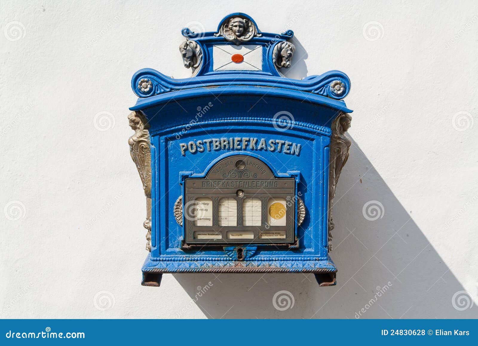 Old German public mailbox stock photo. Image of postal 24830628