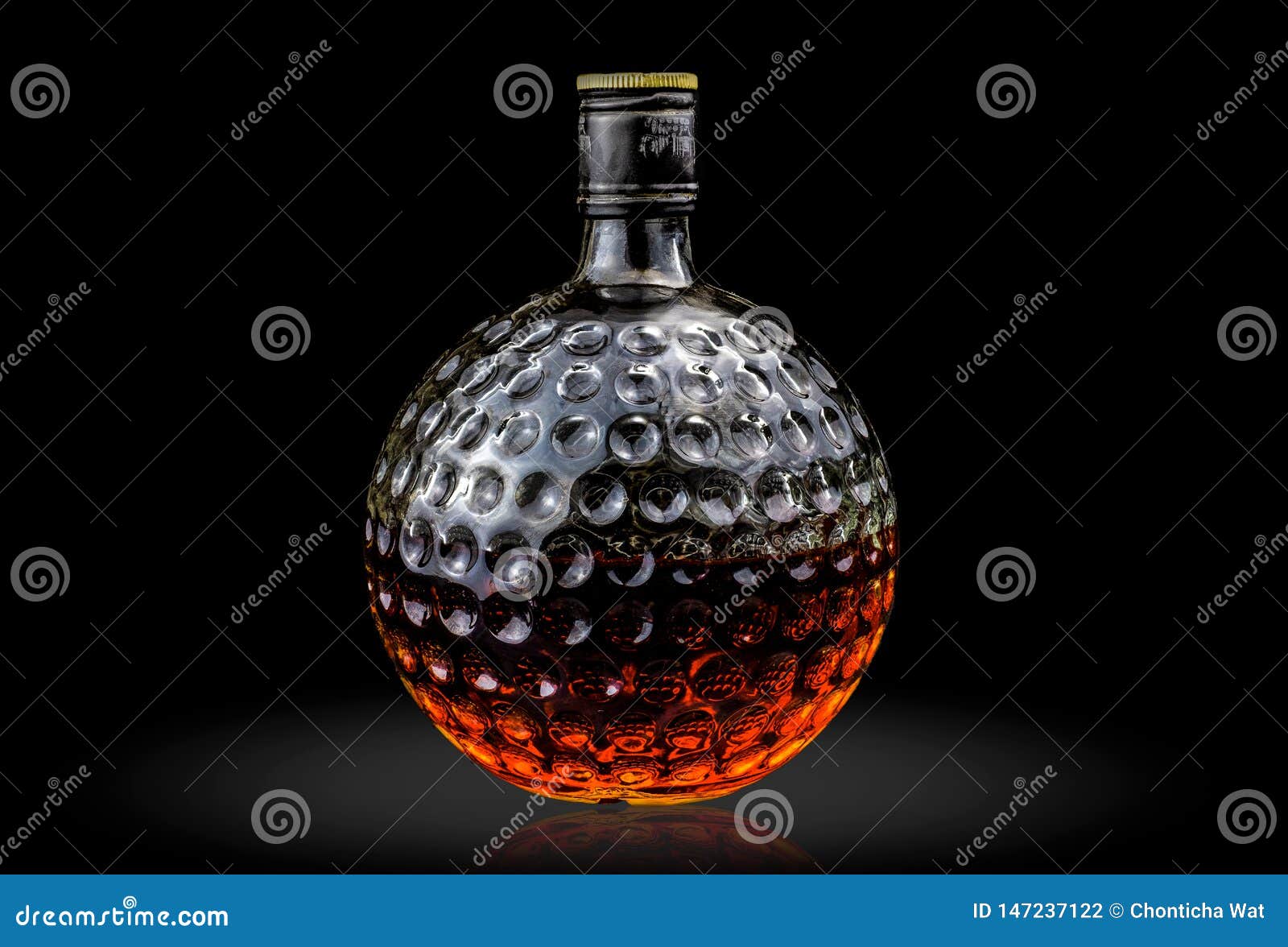 Old Glass Bottle of Scotch Whiskey Stock Photo Image of closeup, gold