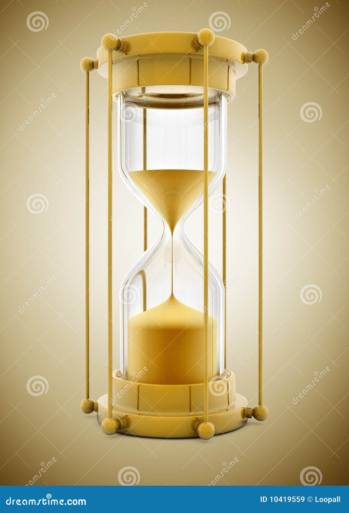 Old Gold Sand Clock Measuring Time Stock Illustration - Illustration of tool, exact ...1024 x 1300