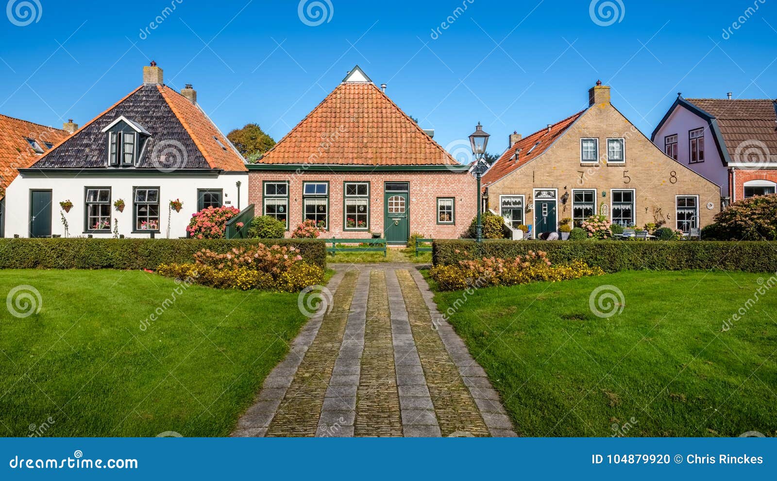 beautiful houses on the dutch wadden isle of schiermonnikoog