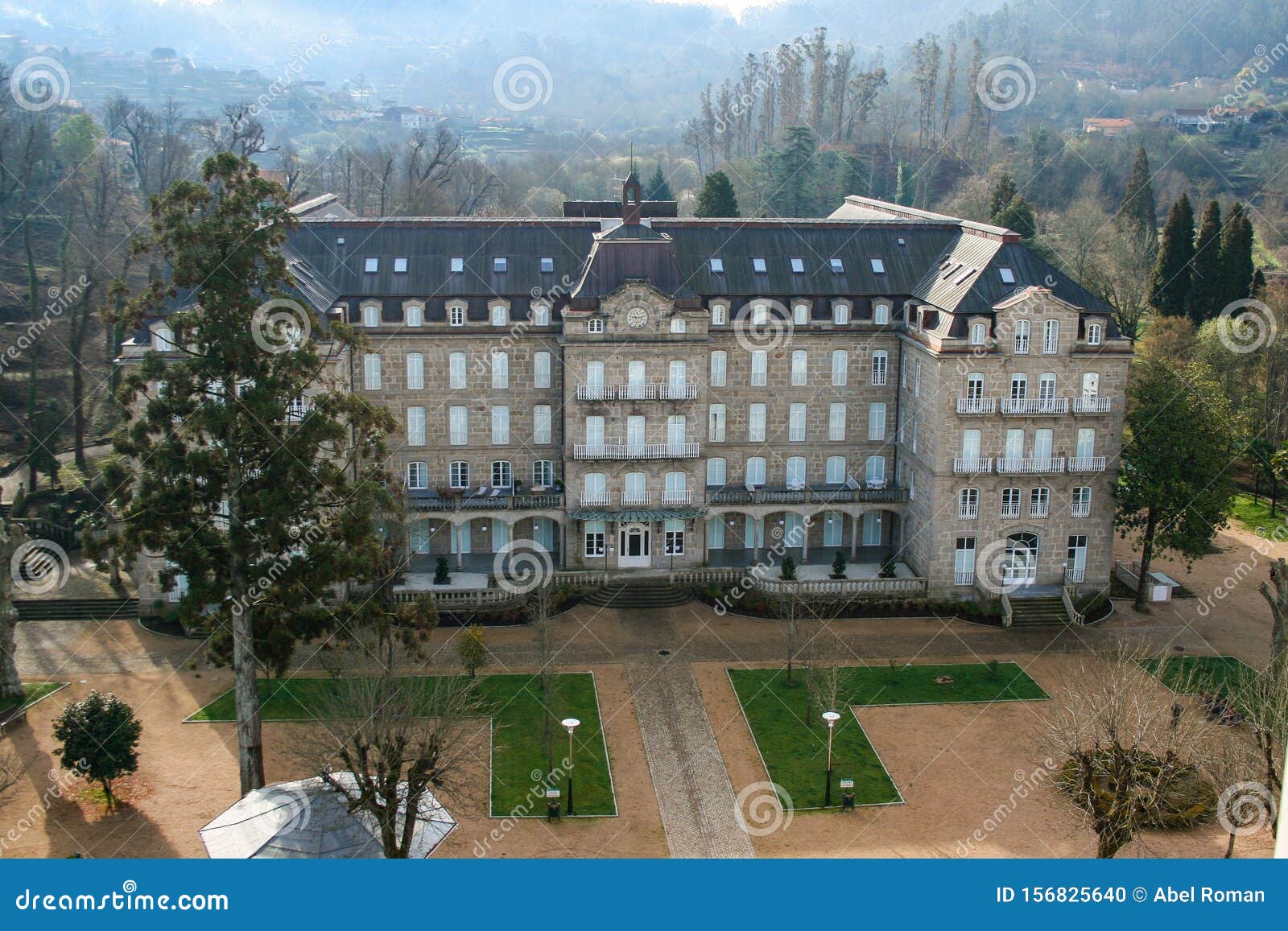 old gran hotel and sanatorium in mondariz, gandara, galicia, spain