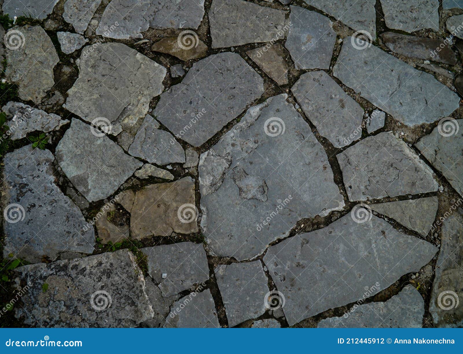 Old Granite Paving Stones on the Pavement Stock Photo Image of