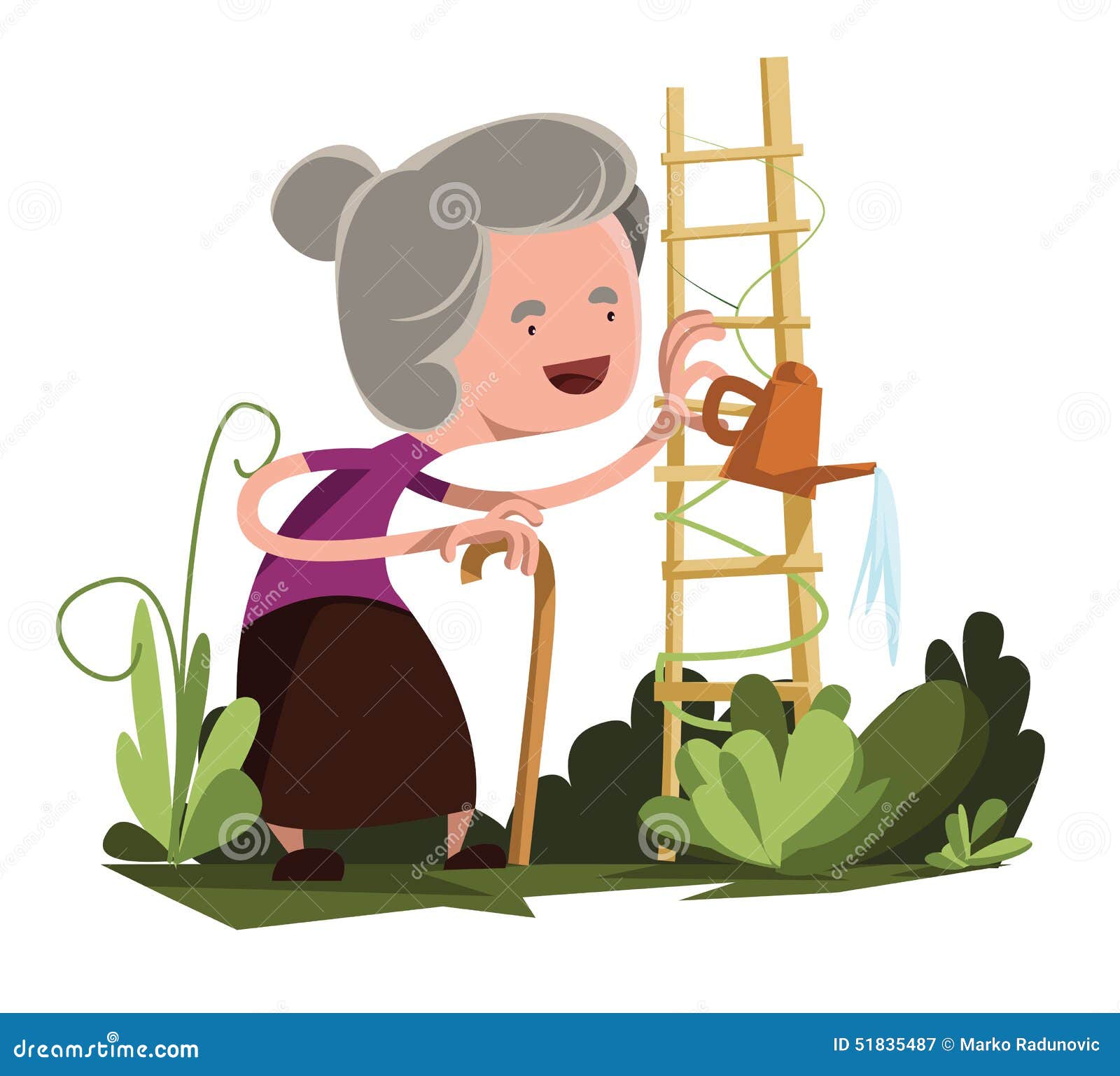 Old Granny Watering Garden Illustration Cartoon Character Illustration 51835487 - Megapixl Old Granny Watering Garden Illustration Cartoon Character Illustration 51835487 - Megapixl
