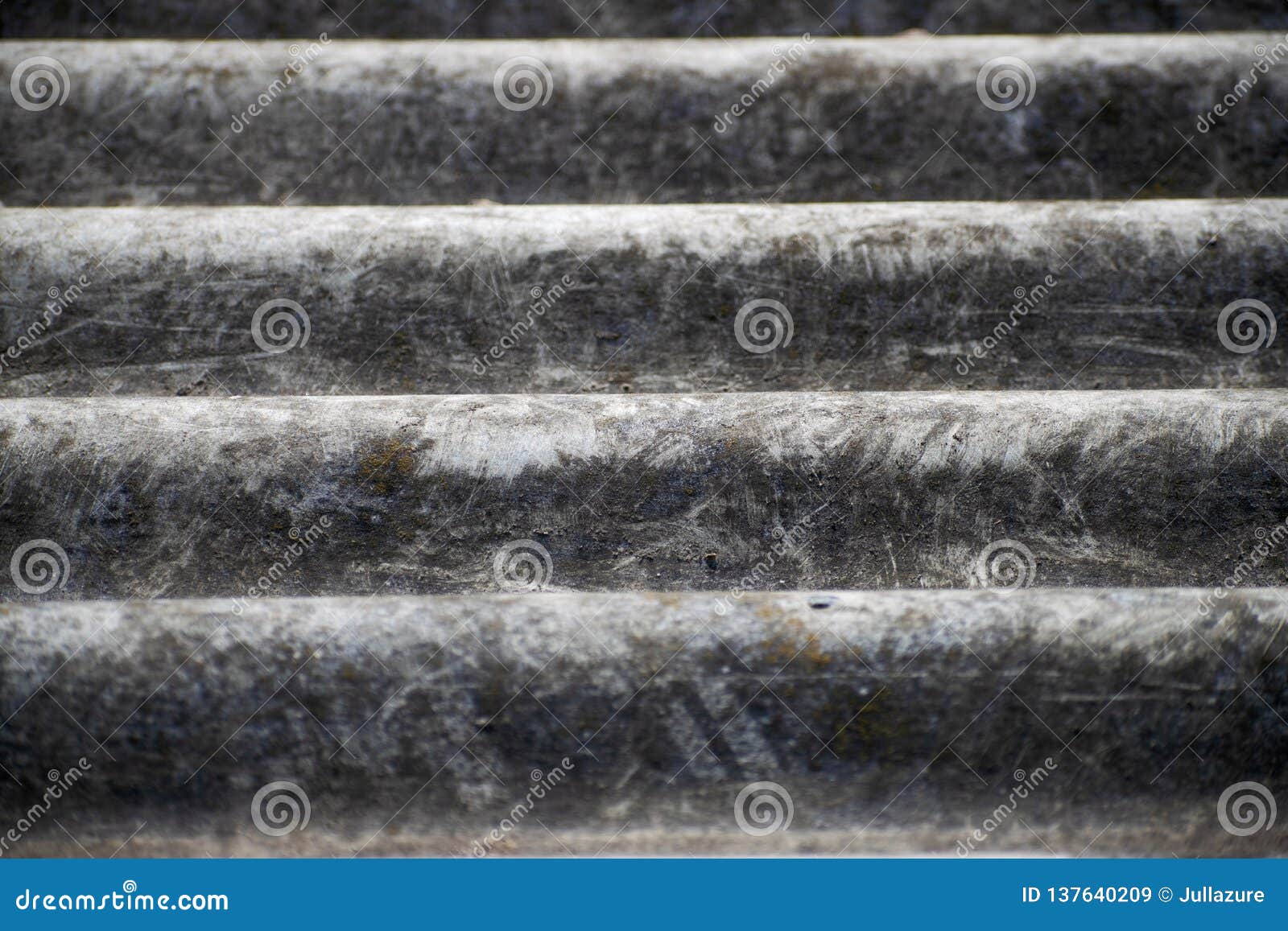 Old Gray Wavy Slate. Texture of Asbestoscement Slate with Place for