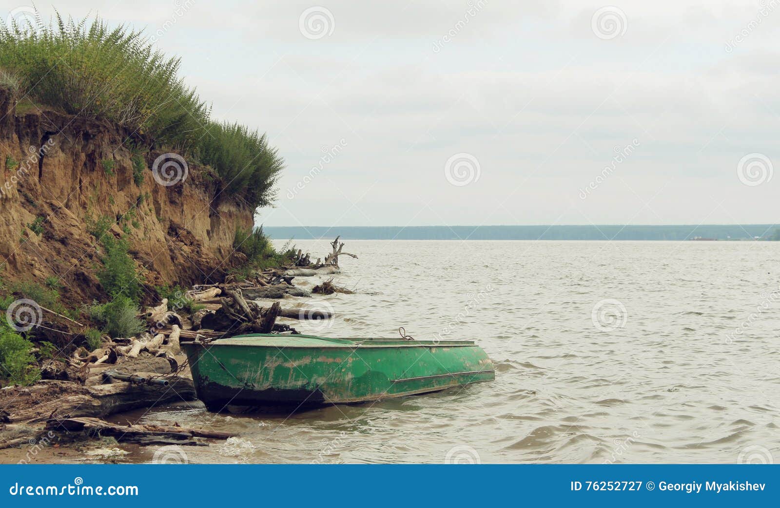 old green boat with oars stock image. image of abandoned