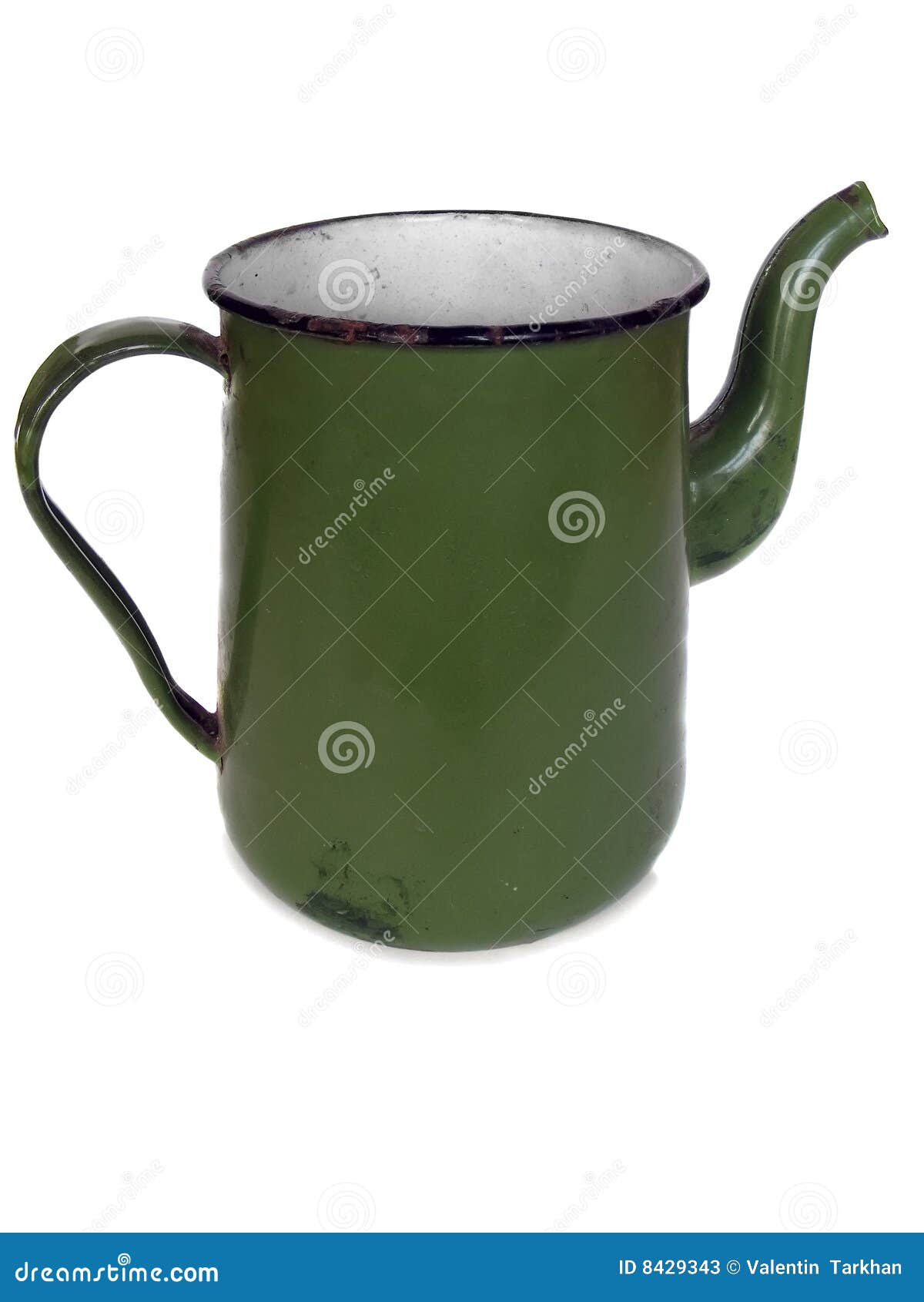 Old green coffeepot stock image. Image of ancient, teapot 8429343