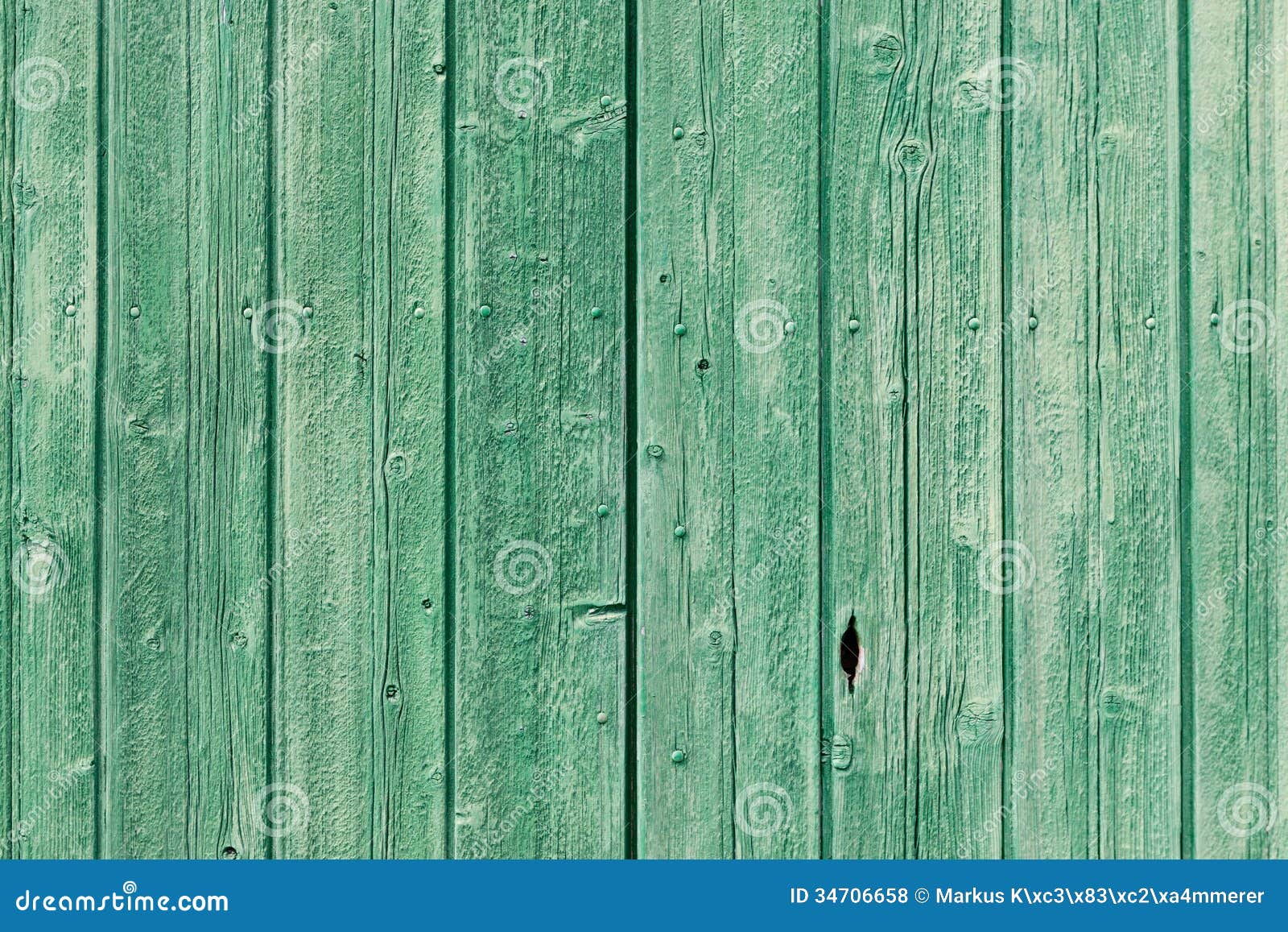 Old Green Painted Weathered Wooden Planks Stock Photo 