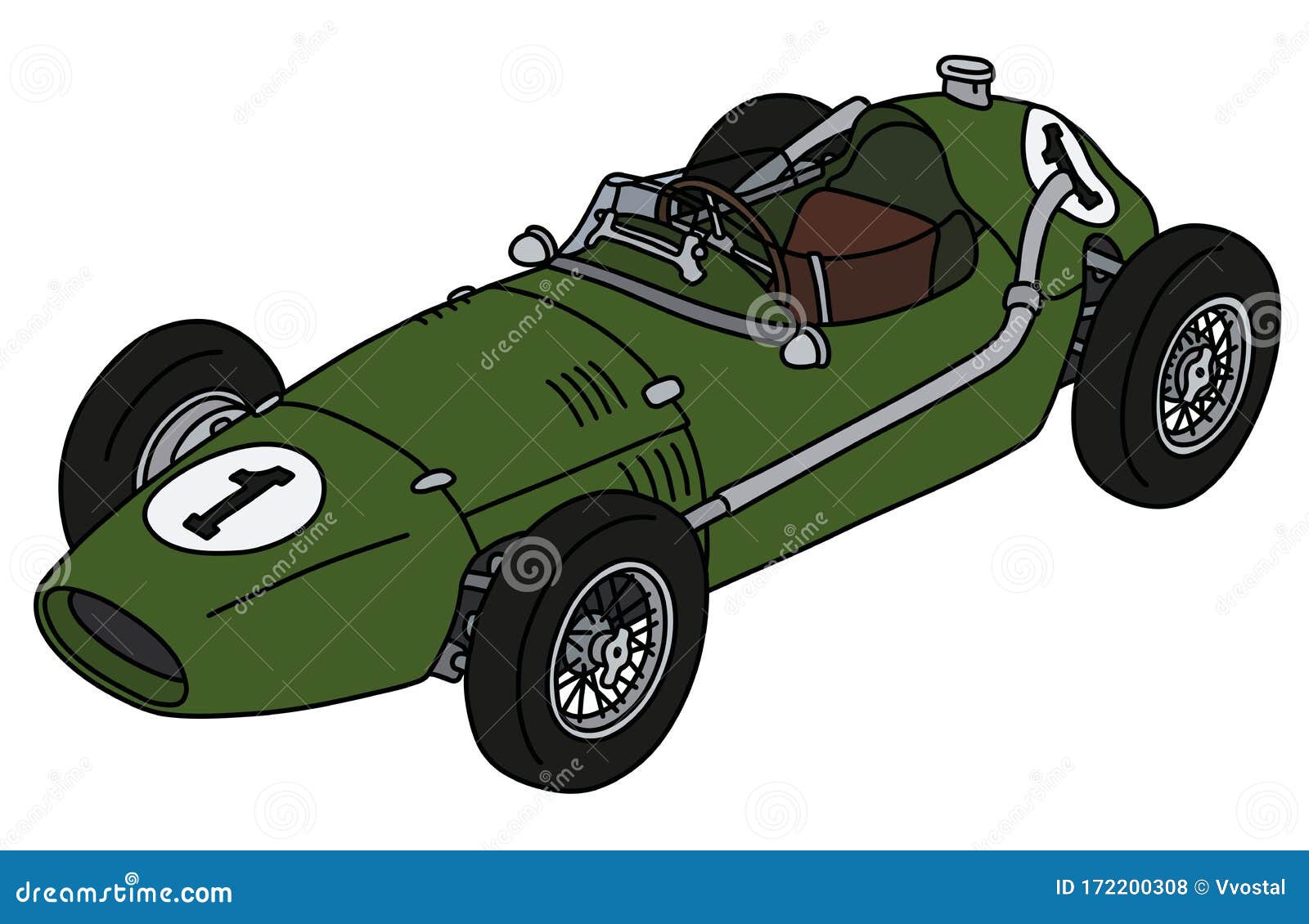 the old green racecar