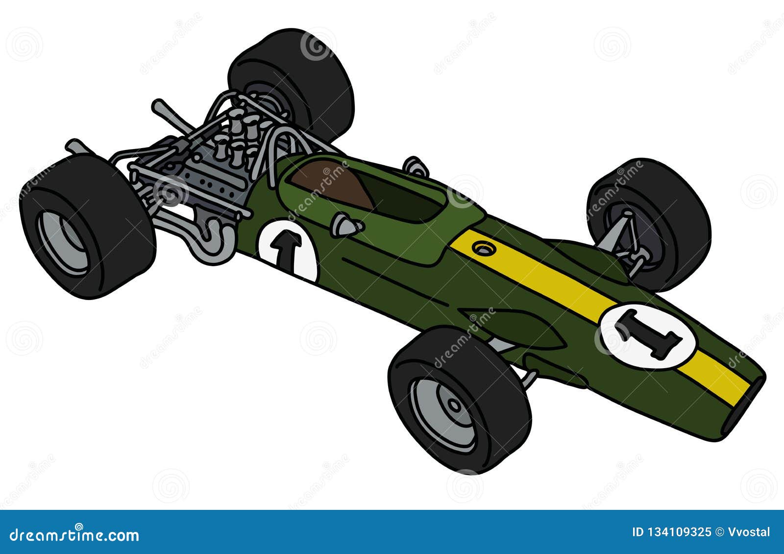 the old green racecar