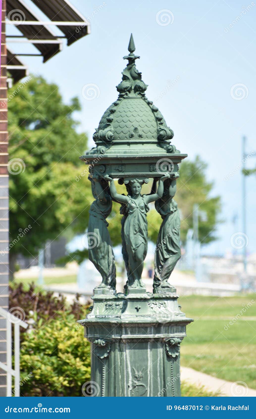 Old Green Statue stock photo. Image of antique, statue 96487012