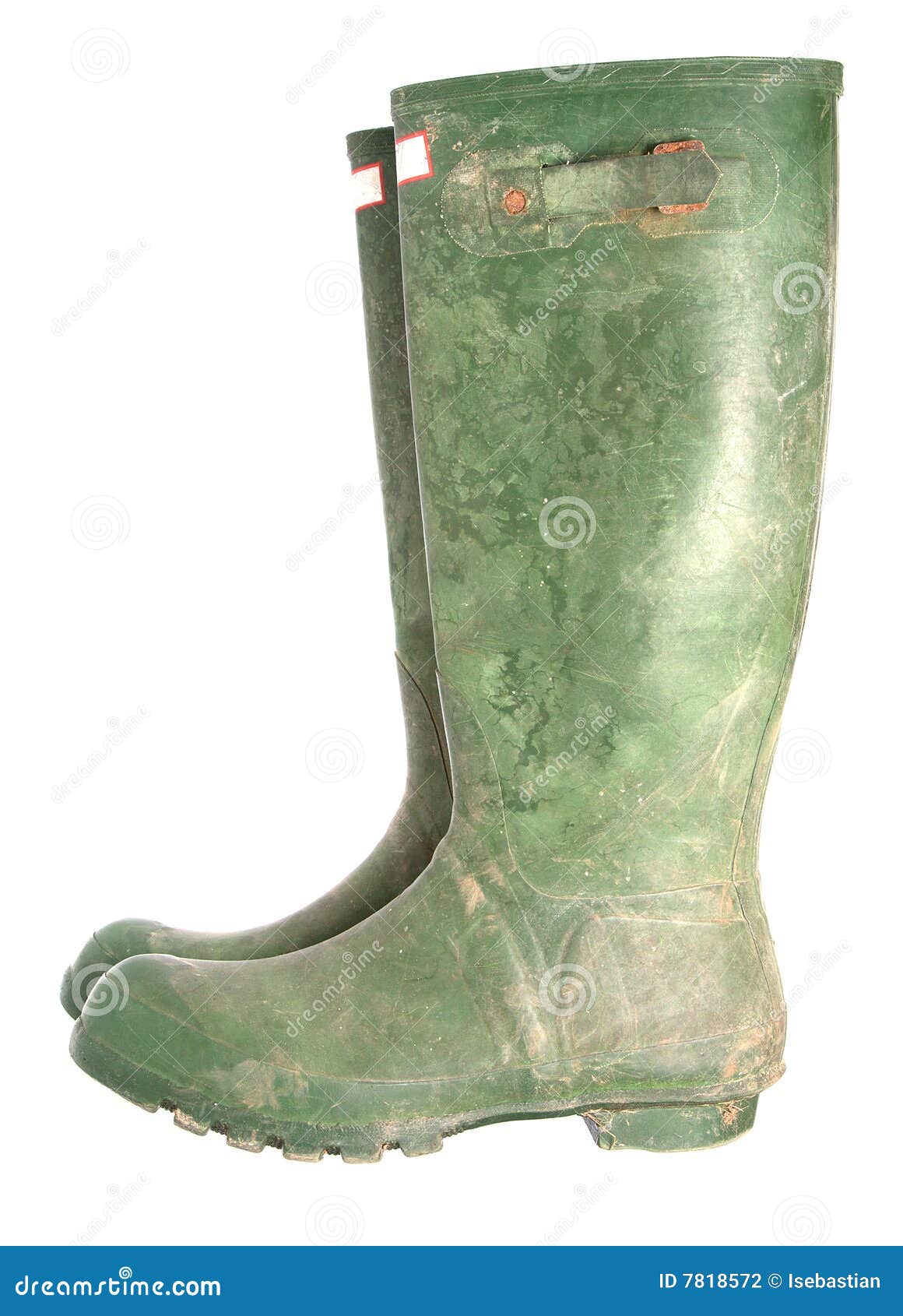 Old Green Wellington Boots Stock Photography Image 7818572