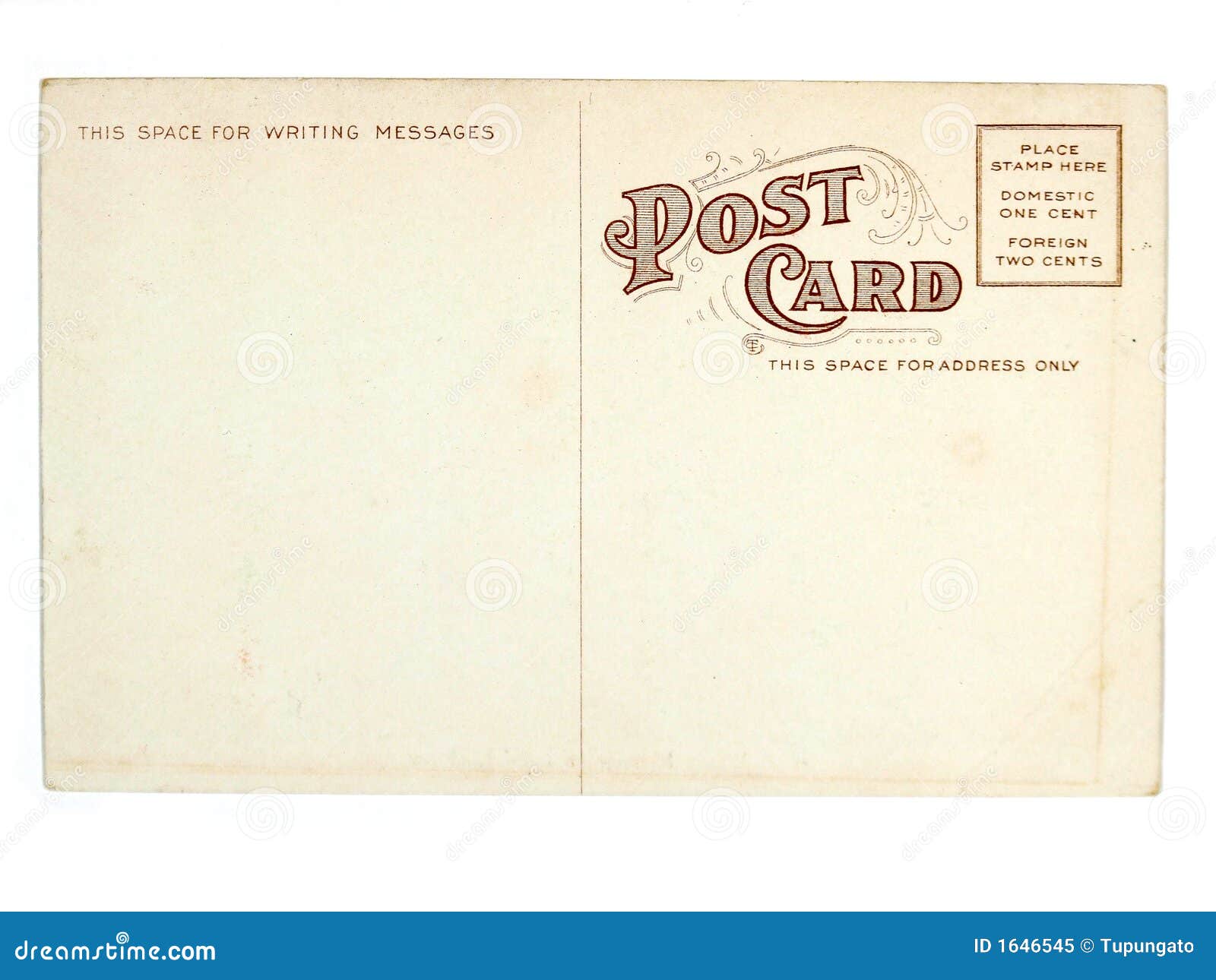 Old greeting card from USA stock image. Image of antique 1646545