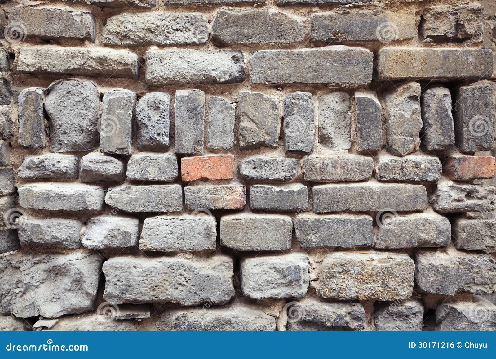 Old Grey Bricks Wall Closeup Stock Photo Image of detail 