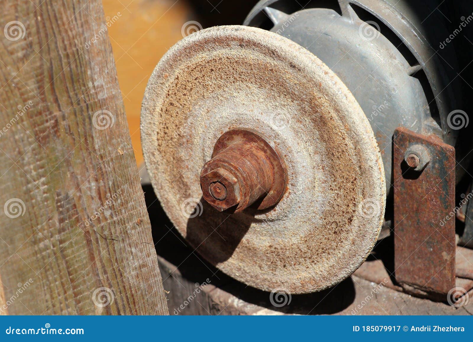 Old Grinding Wheel in a Rural Stock Image Image of turning