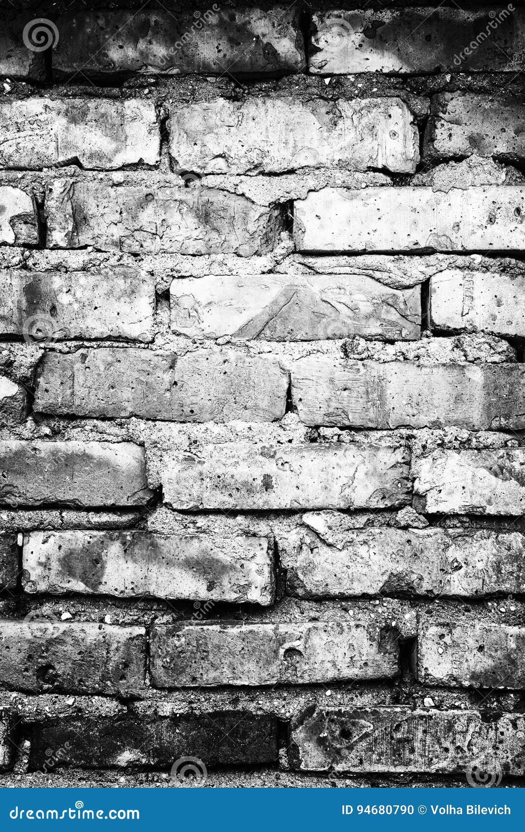 Old Grunge Black and White Brick Wall Background Stock Photo Image of