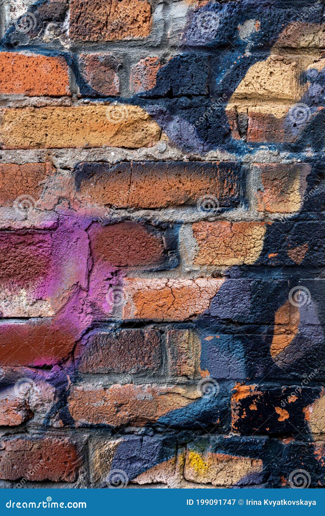 Painted Brick Wall Texture: Background Image & Pictures