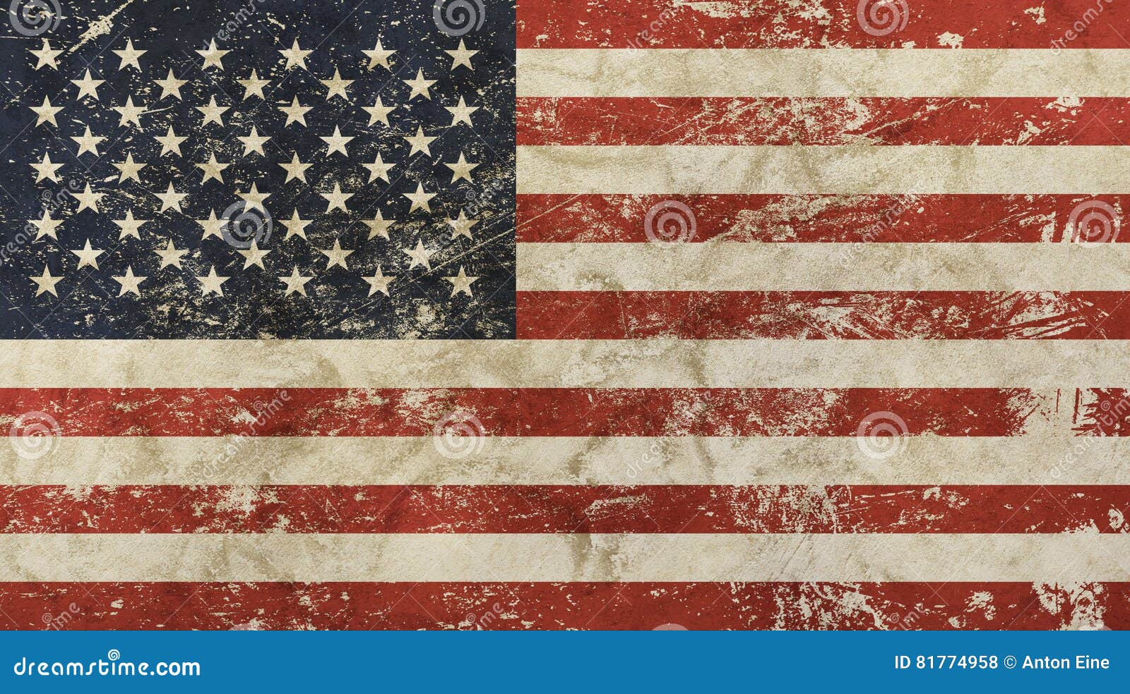 old grunge vintage faded american us flag