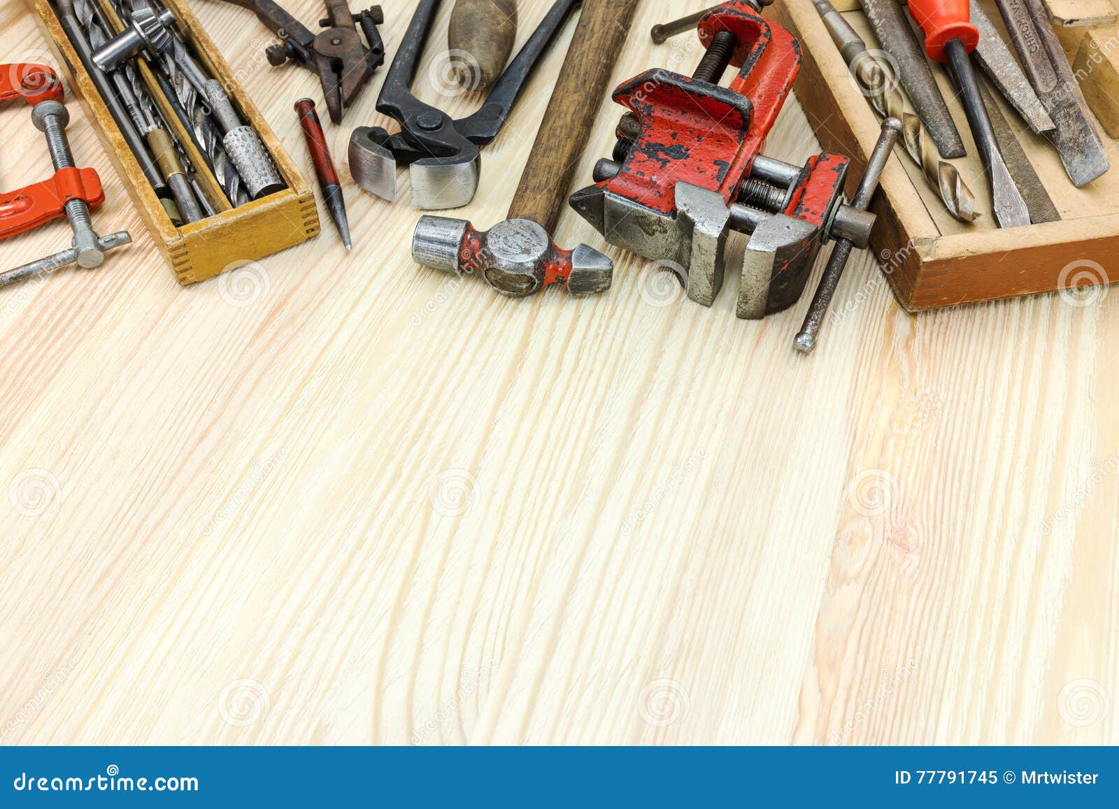 Old Grungy Instruments and Tools for House Construction and Hand Stock Image Image of