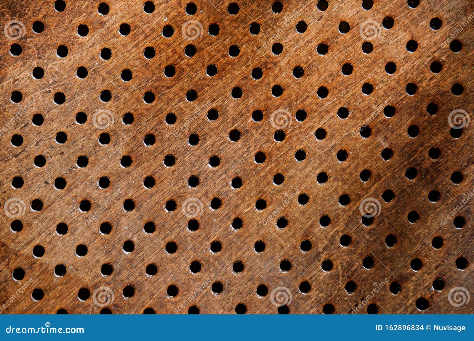 Old Grungy Wood Background Natural Grain With Small Holes Pattern