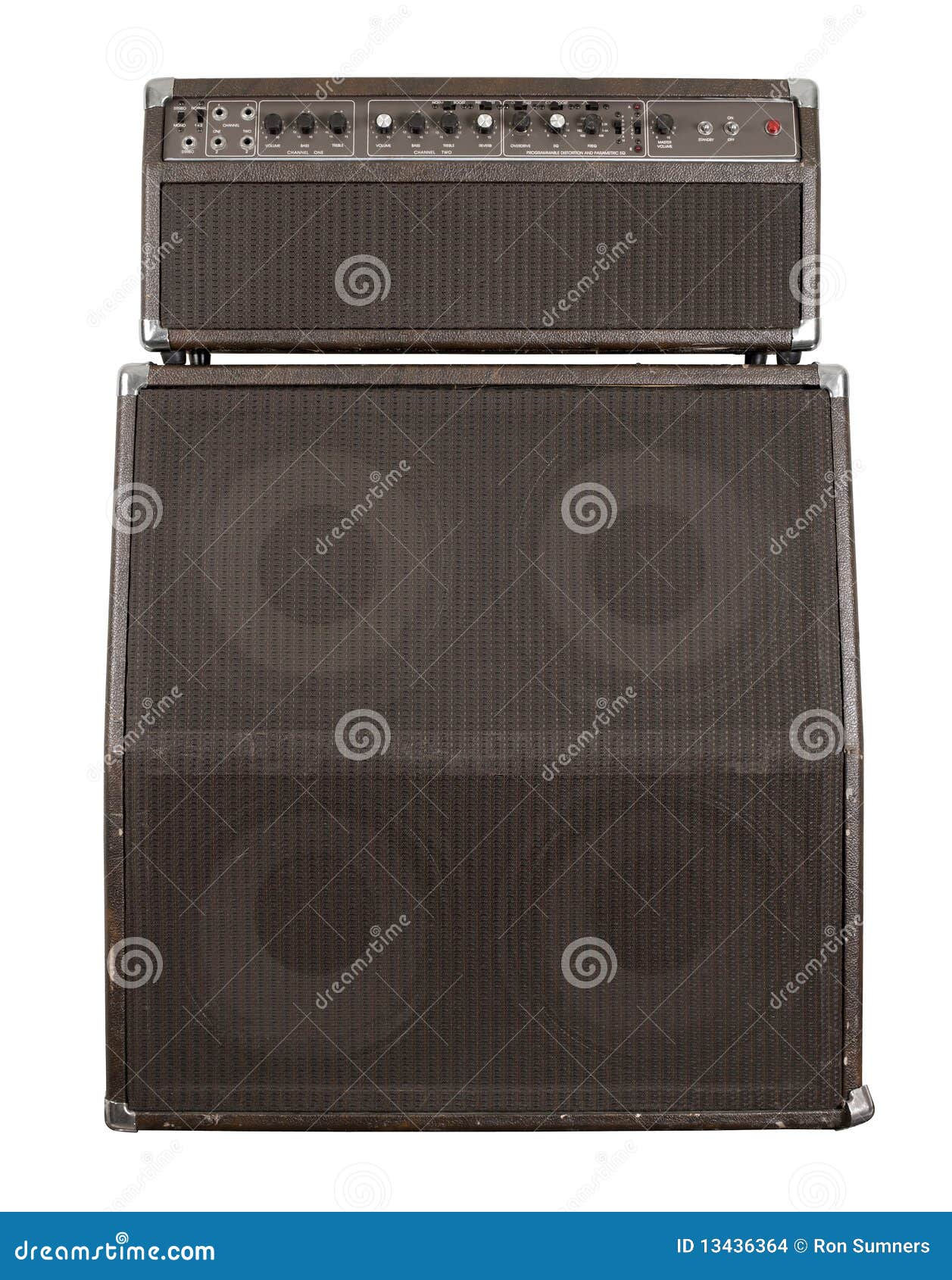 Guitar Amplifier With Dials And Controls For Volume, Gain, Bass, Treble