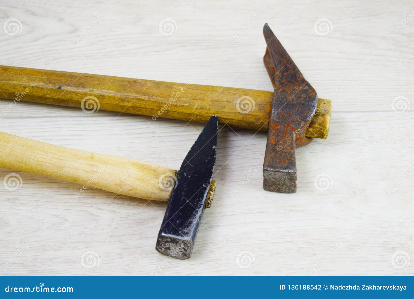 Old hammers. stock photo. Image of tools, isolated