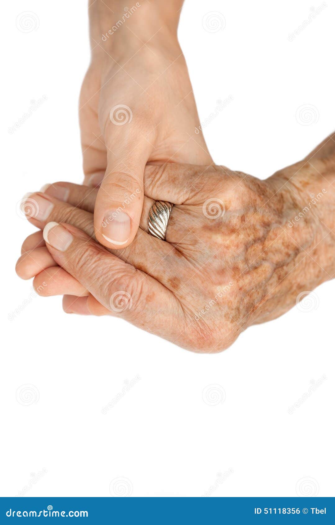 Old Hand Holding Young Hand Stock Photo Image of grandma, hands 51118356
