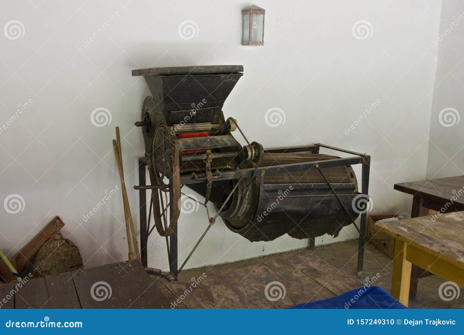 A Hand Mill for Grinding Grain Stock Photo Image of mill, home 157249310