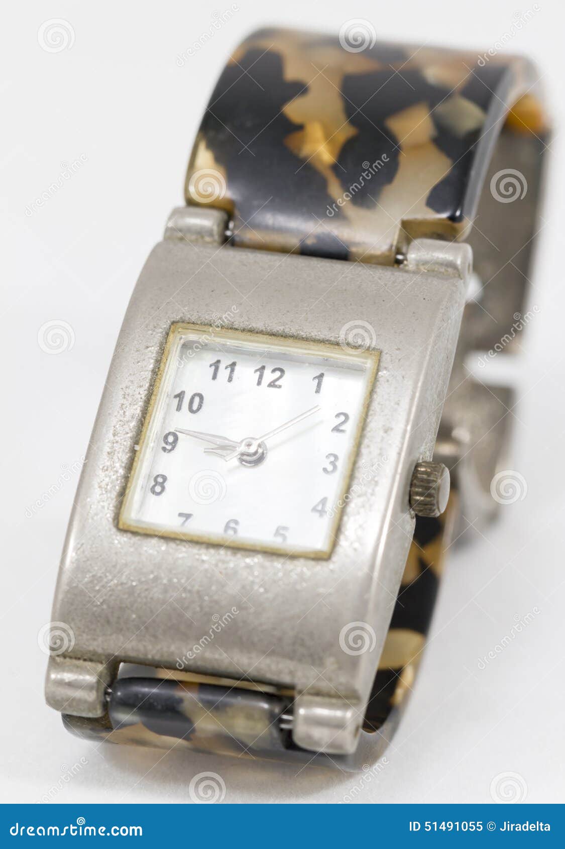 Old Hand Watch Square Shape Stock Image Image of minute, object 51491055