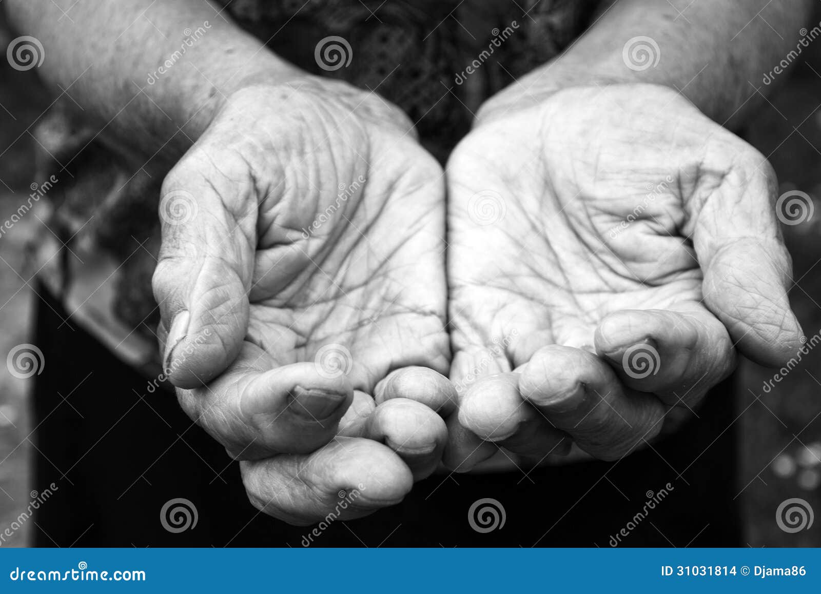 old hands photography black and white